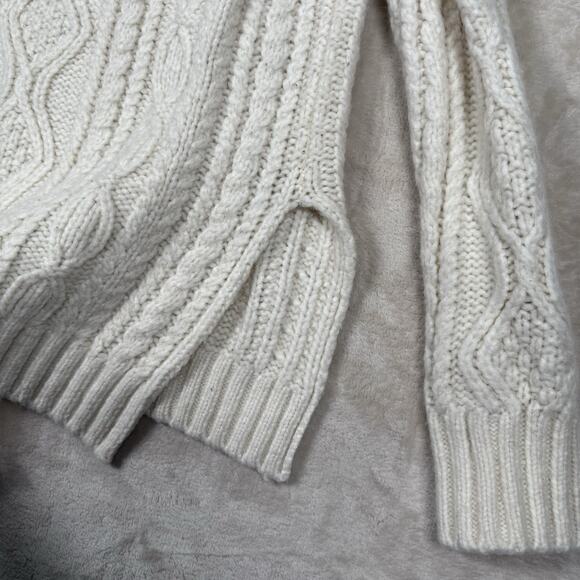 Polo Ralph Lauren Cable Knit Turtleneck Sweater Womens Size XS Beige Wool Blend - Picture 5 of 8